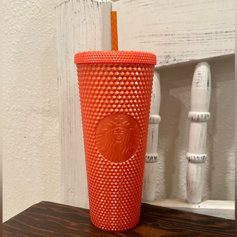 Starbucks Glossy Orange Pearl Studded Tumbler Venti